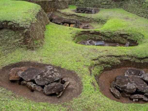 des tombes découvertes dans des Tumulus