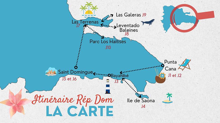 Carte Ebook République Dominicaine 10 jours itinéraire