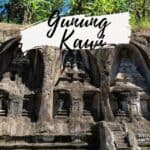 Temples rupestres dans la vallée de Gunung Kawi à Bali.