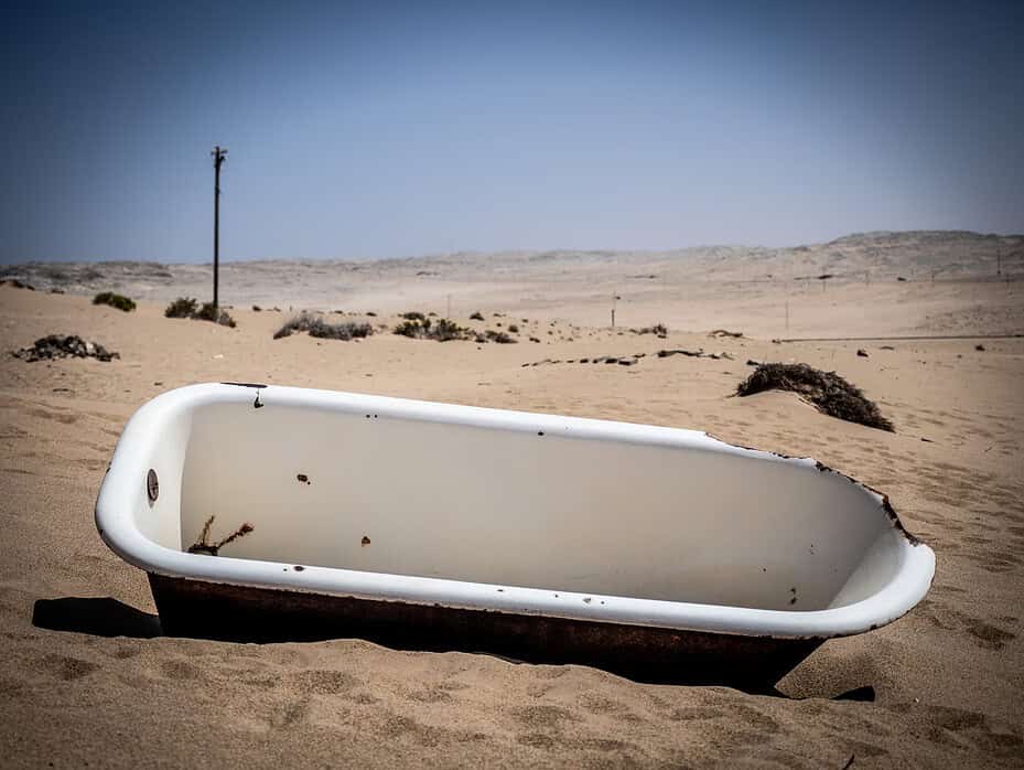 paysage désert Kolmanskop baignoire