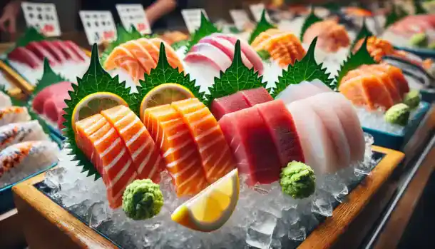 Sashimis marché Kuromon Ichiba Market