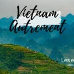 Paysage de rizières en terrasses dans les montagnes du Vietnam.