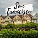 Maisons victoriennes colorées à San Francisco, vue depuis un parc.